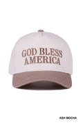 God bless America two-tone canvas cotton cap