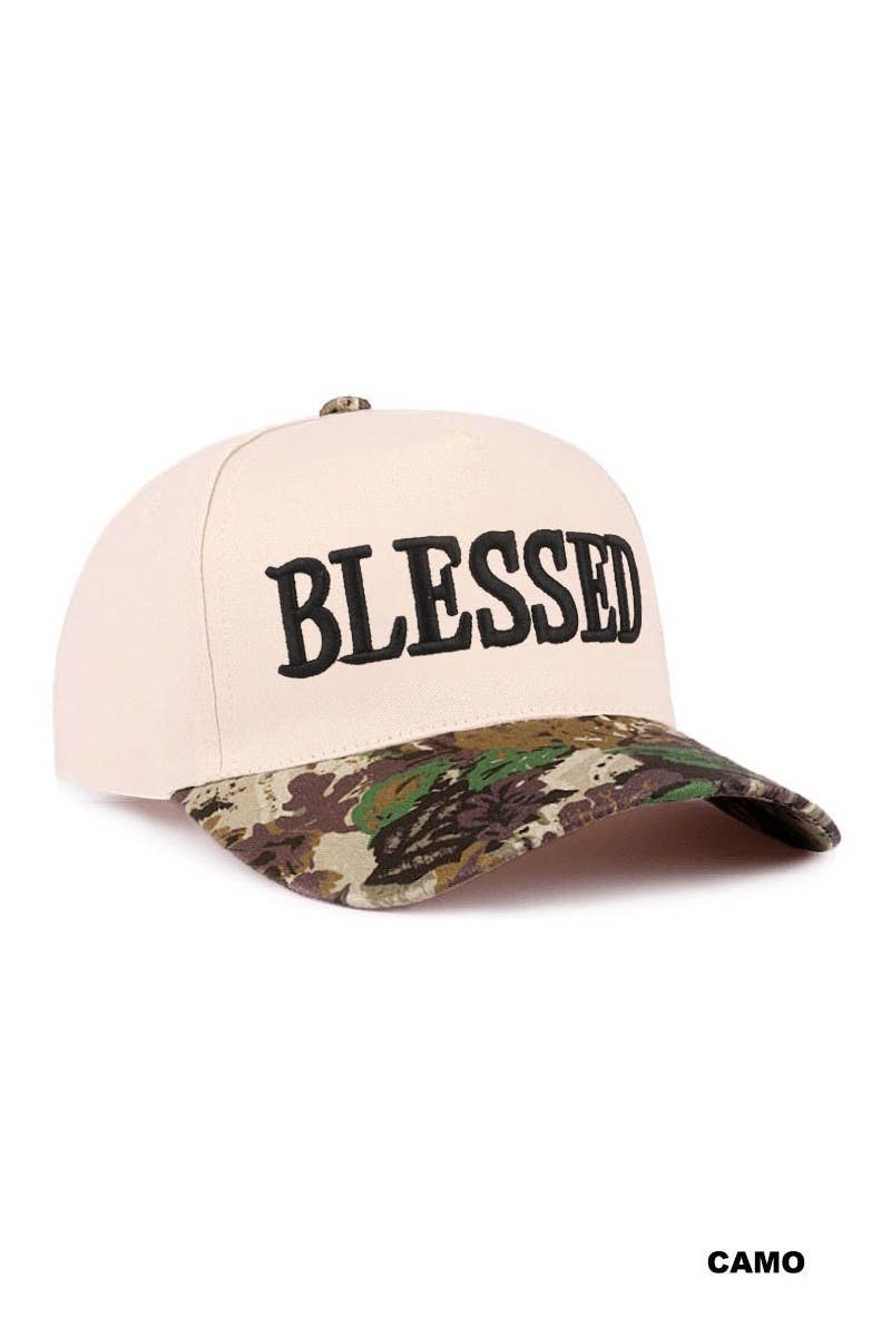 Blessed Two Tone Cotton Cap: CAMO