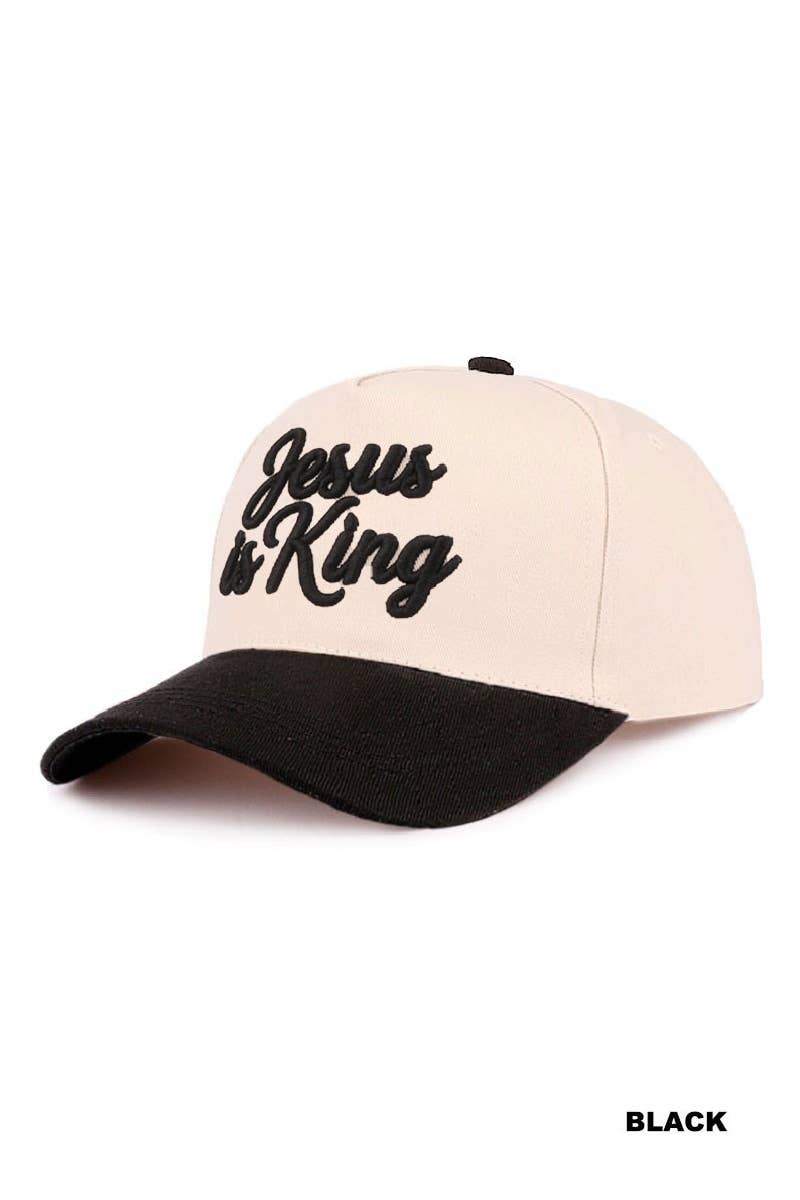 Jesus Two Tone Cotton Cap: BLACK
